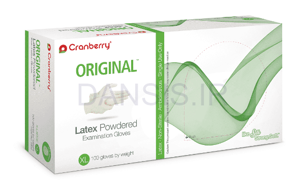 تصویر  دستکش لاتکس کم پودر Cranberry - Original