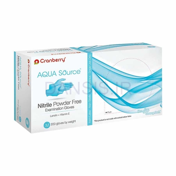 تصویر  دستکش نیتریل بدون پودر Cranberry - aqua source