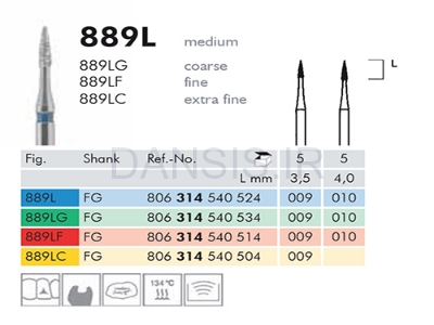 تصویر  فرز الماسه توربین Meisinger مدل Taper Point-Needle 890