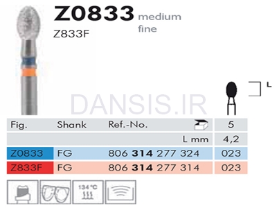 تصویر  فرز الماسه مخصوص زیر کونیا Meisinger z0833