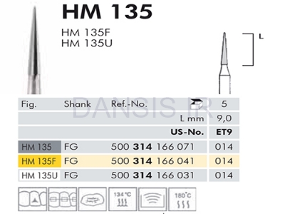 تصویر  فرز 20 پره نایف اچ/نیدل کارباید Meisinger HMD135F