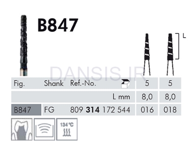 تصویر  فرز کارباید کبری Meisinger مدل Tapered Flat End, Black Cobra B847