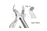 تصویر  فورسپس اطفال فنر دار مولر بالا چپ و راست - فالکن
