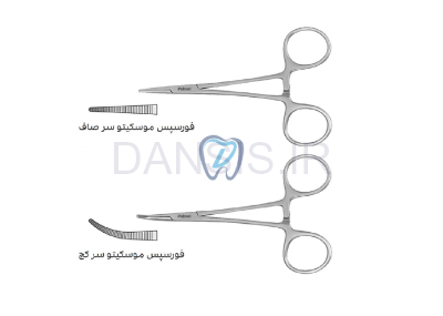 تصویر  فورسپس موسکیتو سرصاف و سرکج - کوشا