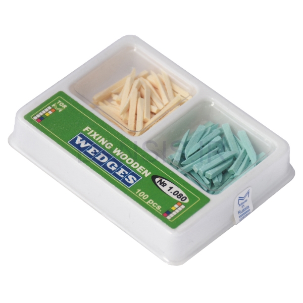 تصویر  وج چوبی آناتومیک دو رنگ 100 عددی - Tor VM