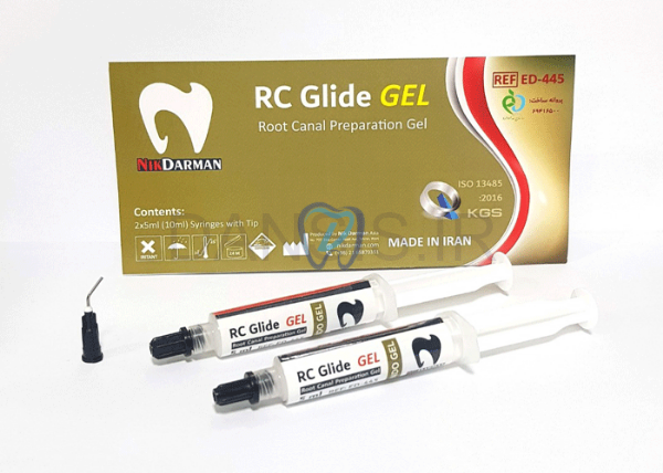 تصویر  ژل نرم کننده کانال اندو ژل 2 سرنگ 5 میل نیک درمان Nik darman - Rc Glide Gel