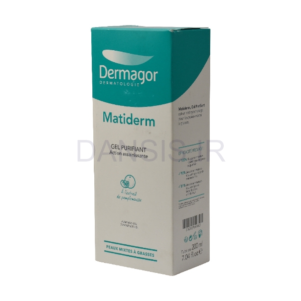 تصویر  ژل پاک کننده پوست چرب و مختلط درماگور  Dermagor  matiderm