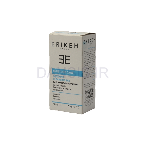 تصویر  پن کرم دار مرطوب کننده اریکه MOISTURE CARE SOOTHING CLEANSING BAR 100G ERIKEH