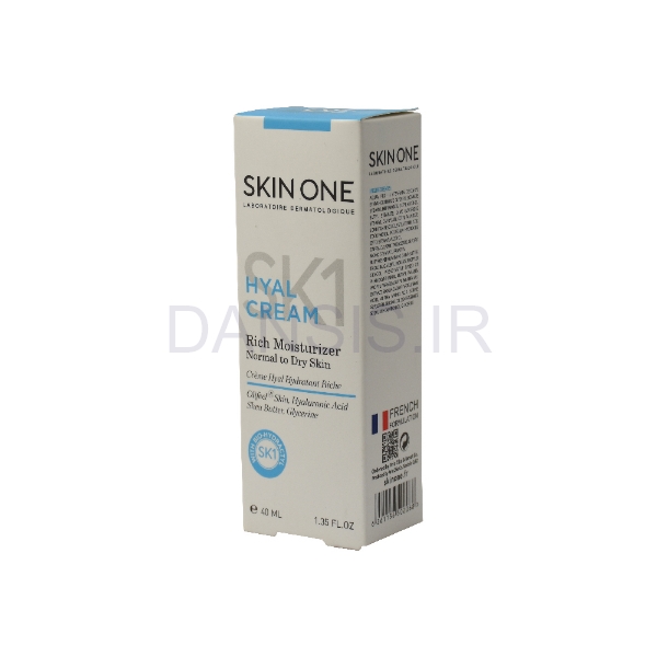 تصویر  کرم مرطوب کننده هیال اسکین وان مناسب پوست نرمال تا خشک 40 میل Skin One Hyal Cream Rich Moisturizer 