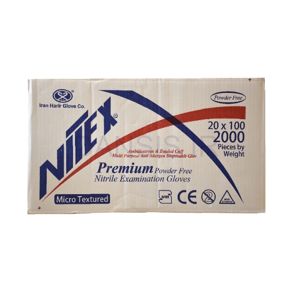 تصویر  دستکش نیتریل کارتنی - نیتکس