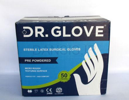 تصویر  دستکش جراحی لاتکس پودردار دکتر گلاو - Dr. Glove