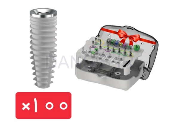 تصویر  پکیج 100 واحد فیکسچر رسیستا (Resista) با آفر کیت جراحی استاندارد رایگان